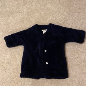 Cotton On baby teddy coat. Navy blue. Size 6-12m